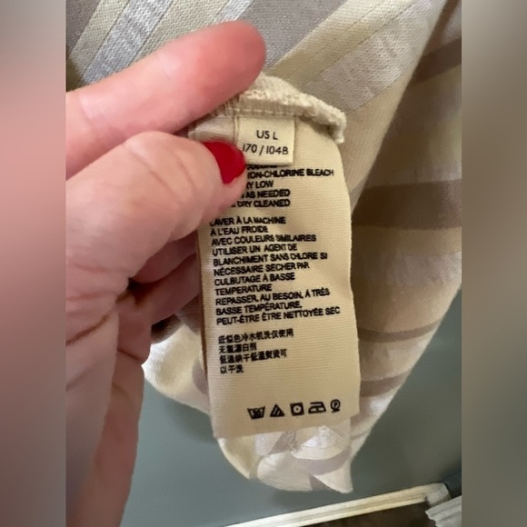 NWOT Free People Sidelines Tank Top Shirt Ivory Combo Racerback L Large - Picture 6 of 6